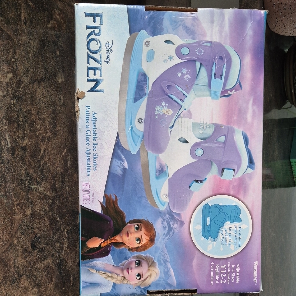 Disney Frozen Adjustable Purple Kids Ice Skates
